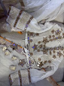 White Heavy Embroidery Lehanga Choli