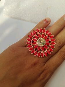 Red, Pista Green, Blue And Orange Four Colour Stone Rings Available.   99 Rs For 1 Piece.