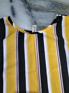 Striped Yellow Tunic Top