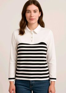 Striped Long Sleeve Korean Top