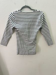 Marks &amp; Spencer White Striped Top