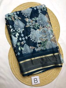Elegant Floral Print Saree