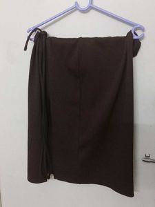 H&M Brown Slit Skirt