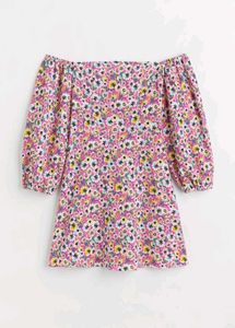 H&M Crinkled off-the-shoulder dress