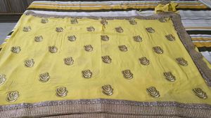 Beautiful Yellow Sari With Blouse