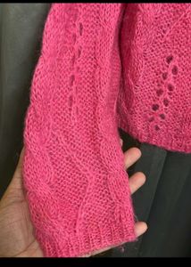 Barbie Pink Knit Cardigan