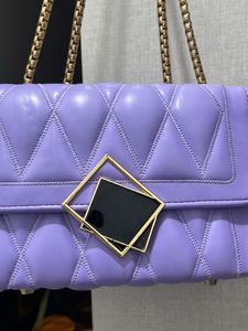 Lilac Quilted Chain Bag