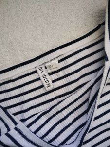 H&amp;M Striped Off-Shoulder Top