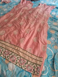 Embroidered Kurta Set pink