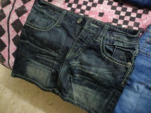 Combo Denim Mini Skirts