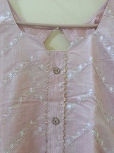 Light Pink Embroidered Kurti