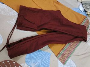 Stiched Mustard Kurti with Maroon Dupatta