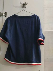 Navy Blue Top perfect mini crop