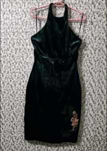 Emerald Velvet Mini Dress