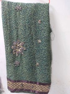 Olive 🫒 Colour Saree Without Blouse