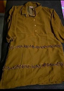 Vintage Ruffle Trim Tunic  Dress Combo