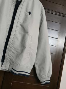 US Polo Assn. Men Grey Blue Bomber Jacket