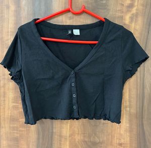 V Neck Crop Top