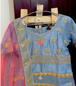 Elegant Powder Blue Lehenga Choli