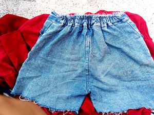 Crop Tee or denim shorts