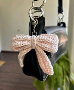Crochet Bow Keychain