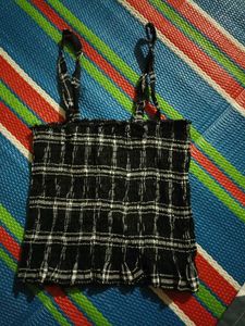 Plaid Smocked Crop Top