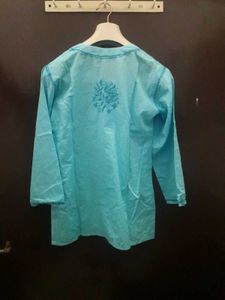 Embroidered Light Blue Kurti
