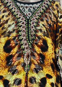 Animal Print Kaftaan Dress