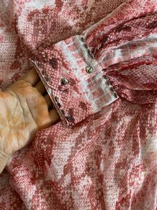Stylish Pink Animal Print Dress