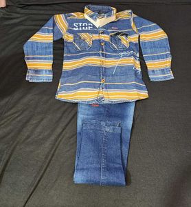 Cute Denim Jeans with shirt