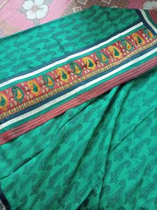 Elegant Beautiful Green Saree😍