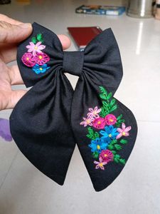 Handmade Embroidery Hair Bow