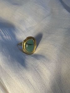 Emerald Stone Gold Plated Ring