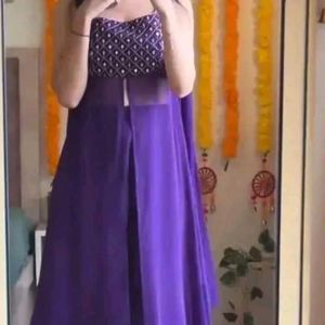 Elegant Purple Anarkali Set