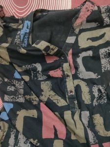 Letter Print Tunic Top