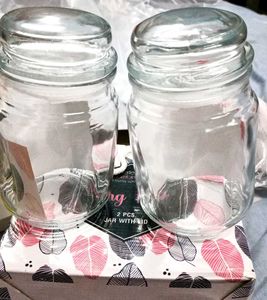 Glass Jar with Lid (Set of 2)