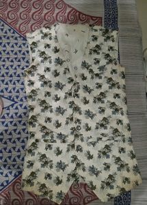 Floral Print Waistcoat