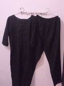 Black Kurta  Duptta Pent Set Meesho Xl