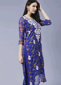 Georgette chikankari embroidered kurta 💕