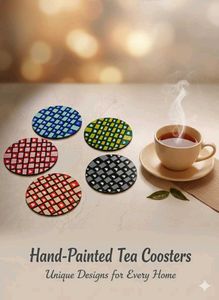 Hand-Painted Tea Coasters