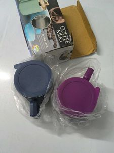 100% new insulated steel coffee mug 2 pcs