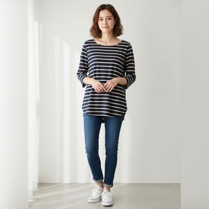 Striped 3/4 Sleeve Top
