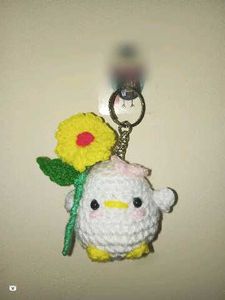 Cute Crochet Chick couples Keychains