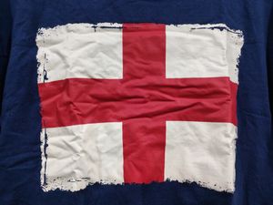 Navy Blue Tshirt With England Flag Print