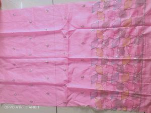 Beautiful Embroidery Pink Unstitched Blouse Piece