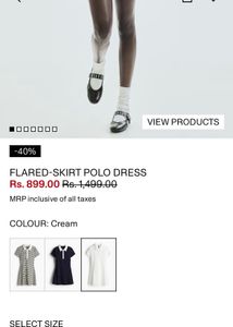 H&amp;M FLARED SKIRT POLO DRESS
