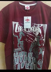 LEE COOPER Maroon Men&#39;s Tshirt