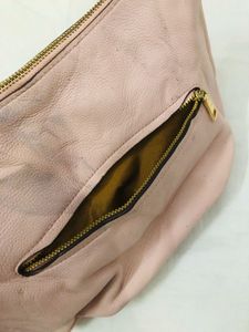 Pink Leather Coach Hobo Bag