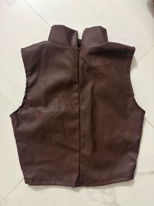 Chic Brown Sleeveless Top