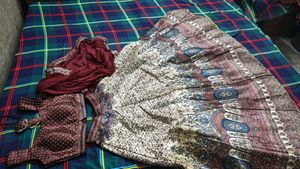 Banarsi Lehnga With Blouse And Dupatta.( 3 Piece)